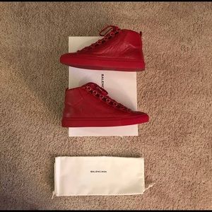 Balenciaga Arena High Red Sneakers